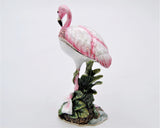 Standing Flamingo Trinket Box Made with Austrian Crystals & Enamel