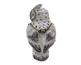 Wise Owl Trinket Box with White Enamel with Austrian Crystals