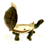 Big Turtle Trinket Box. Hand Detailed with Enamel & Austrian Crystals