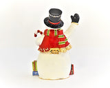 Snowman with Gifts Trinket Box Made with Austrian Crystals Enamel