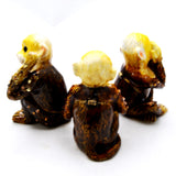 Jeweled 3 Wise Monkeys Trinket Box. Handmade with Austrian Crystals & Enamel