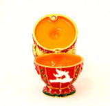 Holiday Carousel Trinket Box with Reindeers. Hand Crafted with Austrian Crystals