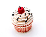 Cupcake with Cherry Trinket Box. Pink Enamel with Austrian Crystals
