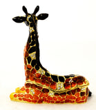 Sitting Giraffe Trinket Box with Austrian Crystals