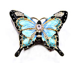 Butterfly Trinket Box with multiple Coloration. Beautiful Enamel & Austrian Crystals