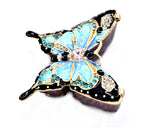 Butterfly Trinket Box with multiple Coloration. Beautiful Enamel & Austrian Crystals