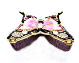 Butterfly Trinket Box with multiple Coloration. Beautiful Enamel & Austrian Crystals