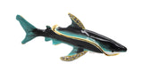 Ciel Shark Trinket Box with Austrian Crystals & Blue Enamel, Gold Plating