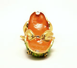 All Jeweled Frog Trinket Box Made with Austrian Crystals & Gold Plating