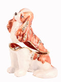 King Charles Dog Trinket Box. Hand Painted Brown Black Enamel Austrian Crystals