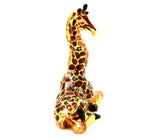 Big Giraffe Sitting Trinket Box With Austrian Crystals
