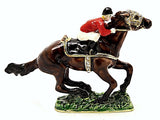 Jockey Horse Trinket Box. Amazingly Made with Austrian Crystals