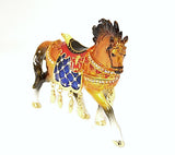 Carousel Horse Trinket Box with Eagle Head Saddle. Hand Crafted with Austrian Crystals
