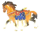 Carousel Horse Trinket Box with Eagle Head Saddle. Hand Crafted with Austrian Crystals