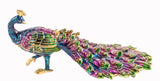 Bejeweled Peacock Trinket Box Made with Austrian Crystals & Enamel