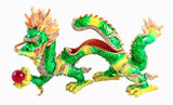 Large Chinese Dragon Trinket Box. Handmade with Austrian Crystals & Enamel