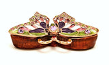 Butterfly Jeweled Trinket Box. Colorful Enamel with Austrian Crystals