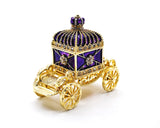 Jeweled Stagecoach Trinket Box Made with Enamel & Austrian Crystals