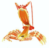 Lobster Trinket Box. Orange Enamel with Austrian Crystals