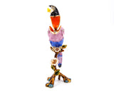 Beautiful Parrot on Branch Trinket Box Made with Austrian Crystals & Enamel