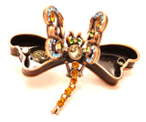 Twilight Dragonfly Decorative Trinket Box. Hand Set Austrian Crystals
