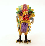 Big Rooster Trinket Box with Colorful Enamel Austrian Crystals