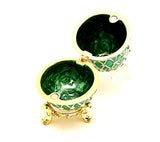 Small Egg Trinket Box with Stand. Hand Set Austrian Crystals & Enamel