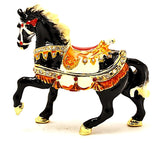 Decorated Running Horse Trinket Box. Eagle Head Saddle with Austrian Crystals