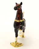 Elegant Galloping Horse Trinket Box Made with Austrian Crystals