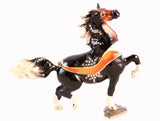 Elegant Galloping Horse Trinket Box Made with Austrian Crystals