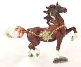 Elegant Galloping Horse Trinket Box Made with Austrian Crystals