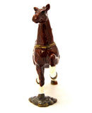 Elegant Galloping Horse Trinket Box Made with Austrian Crystals