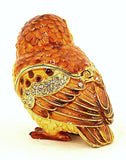 Small Owl Trinket Box. Adorable Handmade with Austrian Crystals