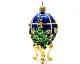 Timeless Lily of the Valley Egg Trinket Box Hand Crafted with Austrian Crystals