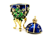 Timeless Lily of the Valley Egg Trinket Box Hand Crafted with Austrian Crystals