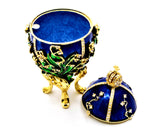 Timeless Lily of the Valley Egg Trinket Box Hand Crafted with Austrian Crystals