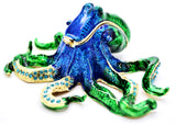 Octopus Trinket Box. Very Detailed with Austrian Crystals & Enamel