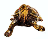 Turtle Trinket Box Made with Enamel & Austrian Crystals