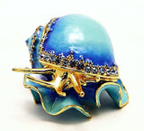 Snail Trinket Box. Beautifully Made with Austrian Crystals & Enamel