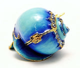 Snail Trinket Box. Beautifully Made with Austrian Crystals & Enamel