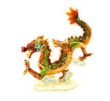 Ancient Asian Dragon Trinket Box Hand Crafted with Austrian Crystals
