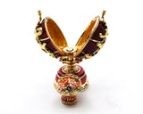 Decorative Egg Trinket Box with Flower Basket. Beautifully Made by Hand