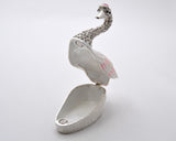 Bejeweled Swan Trinket Box. Hand Painted Enamel & Austrian Crystals with Lots of Details