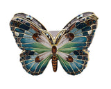 Handmade Butterfly Trinket Box. Made with Austrian Crystals & Enamel