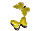 Handmade Butterfly Trinket Box. Made with Austrian Crystals & Enamel