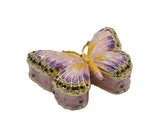 Handmade Butterfly Trinket Box. Made with Austrian Crystals & Enamel