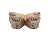 Handmade Butterfly Trinket Box. Made with Austrian Crystals & Enamel