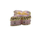 Handmade Butterfly Trinket Box. Made with Austrian Crystals & Enamel