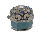 Jeweled Octagonal Shape Ring Trinket Box with Austrian Crystals