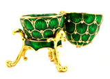 Faberge Style Egg Trinket Box with Stand with Austrian Crystals